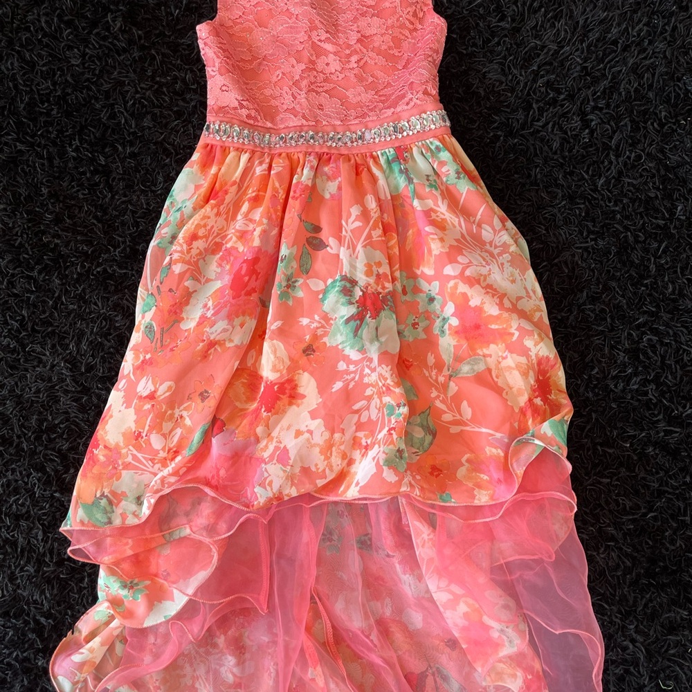 Girls Floral Pink Kids Dress